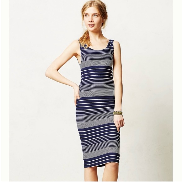 Maeve Edisto Column Navy Blue White Stripe Size XS - Picture 2 of 9